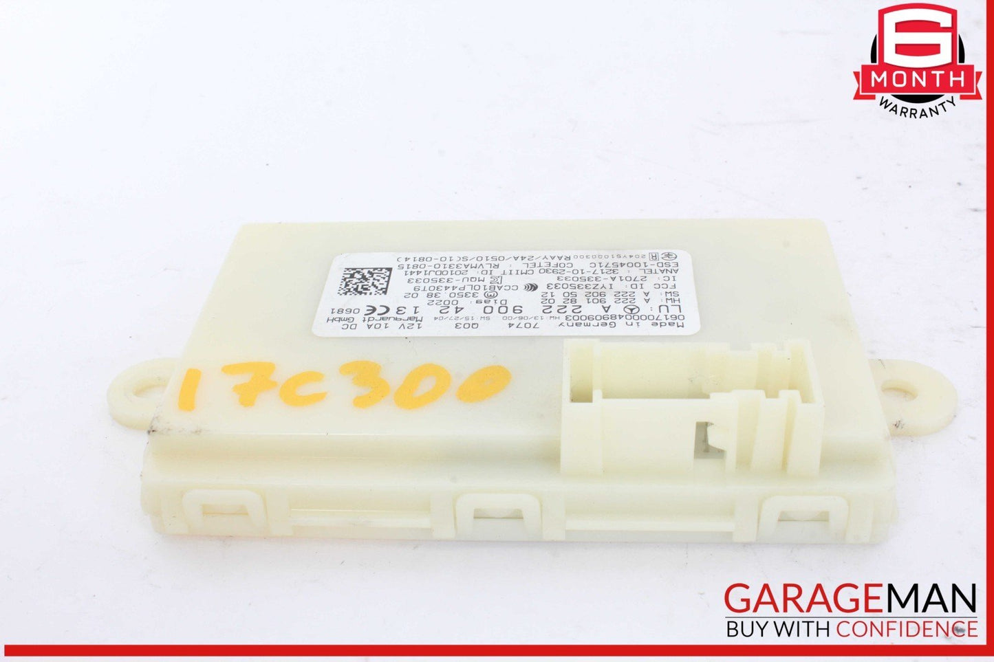 14-19 Mercedes W205 C300 S600 GLC350 S550 Keyless Go Entry Control Module OEM
