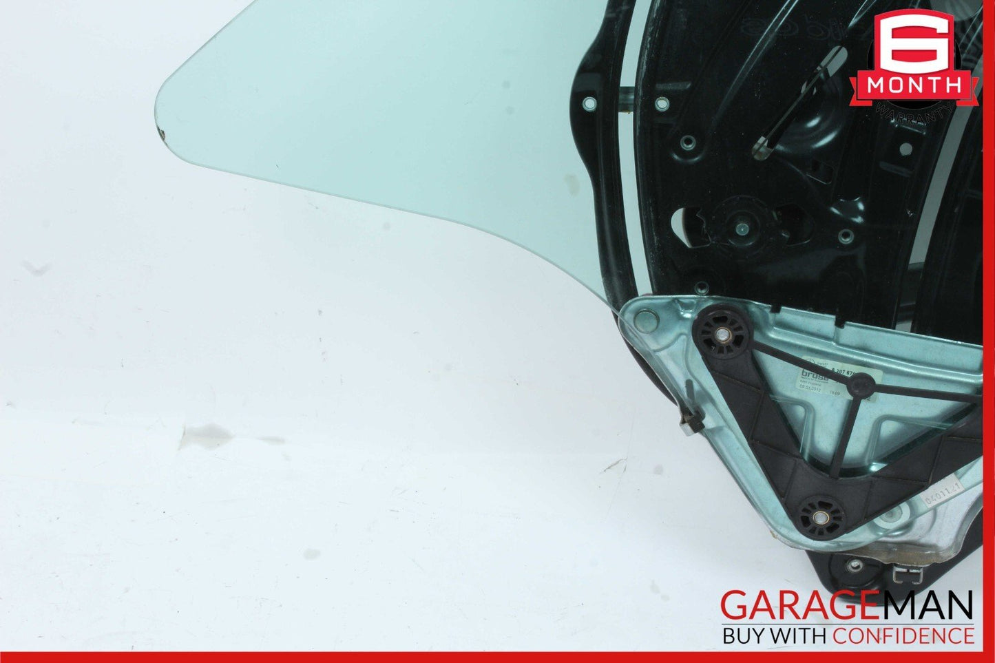 10-16 Mercedes W212 E550 Rear Right Quarter Window Glass & Regulator Motor Plate