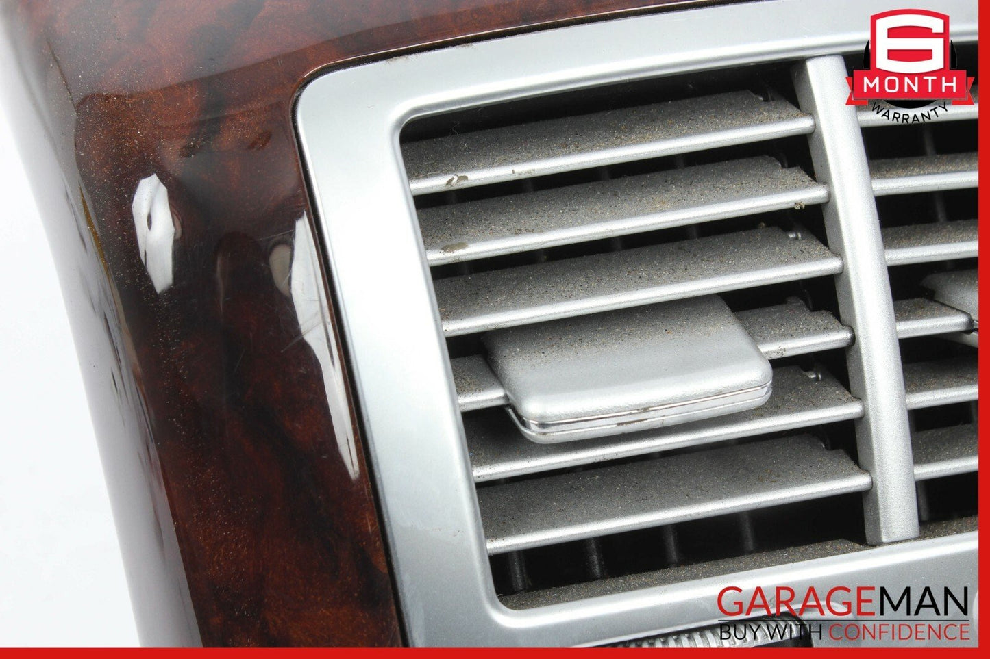 07-13 Mercedes W221 S550 Rear Center Console AC A/C Air Vent Trim Panel Wood