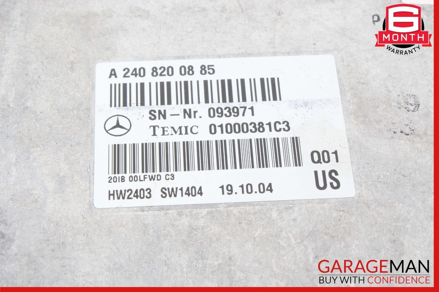 06-09 Mercedes W219 CLS500 Voice Computer Control Module 2408200885 OEM