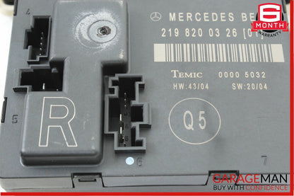 06-11 Mercedes W219 CLS550 CLS500 Rear Right Passenger Door Control Module Unit