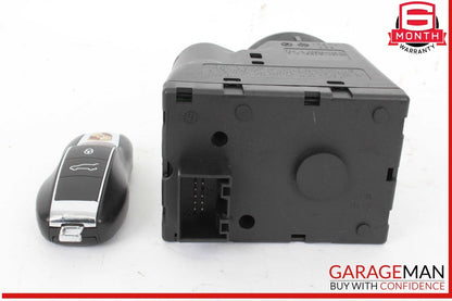 11-18 Porsche Cayenne S 958 Start Ignition Switch Module w/ Key OEM