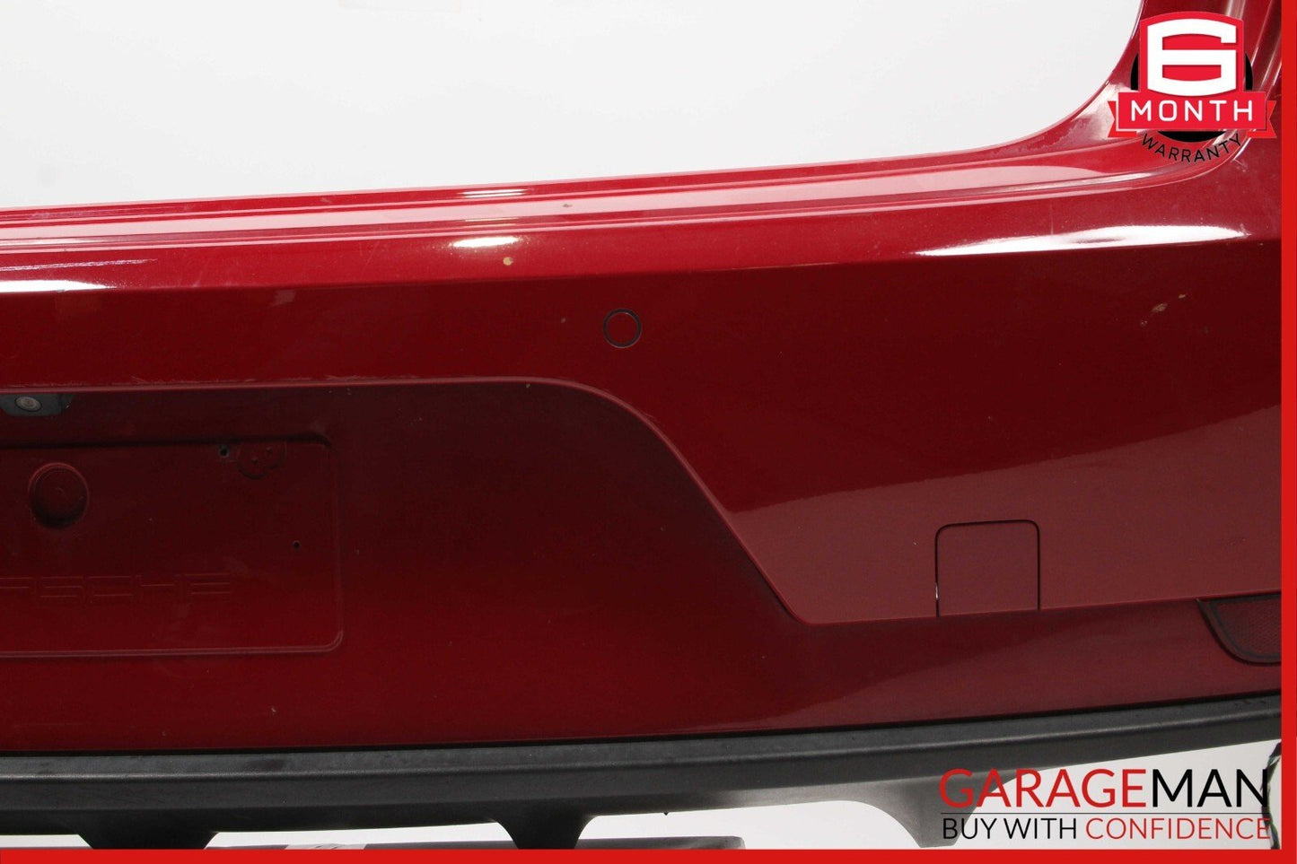 15-18 Porsche Macan 95B Rear Bumper Cover Panel Park Assist Assembly Red OEM