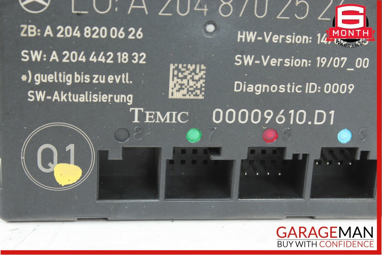 08-14 Mercedes W204 C350 Rear Right Side Door Control Module 2048702526 OEM