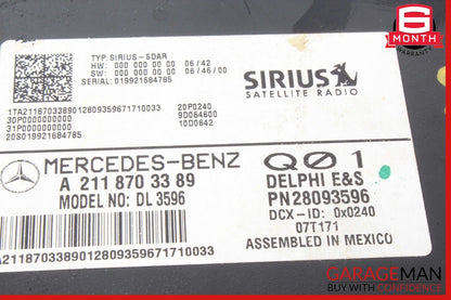 03-09 Mercedes W219 CLS63 AMG E350 CLK350 Sirius Satellite Radio Receiver OEM
