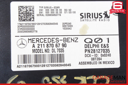 03-09 Mercedes W209 CLK350 CLS550 Sirius Satellite Radio Receiver 2118706790 OEM