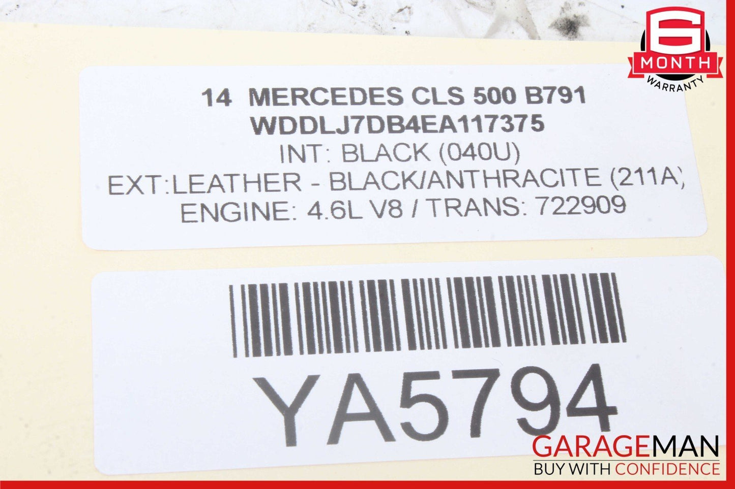 10-15 Mercedes W218 CLS500 SLK250 Keyless Go Entry Control Module 1729007900 OEM
