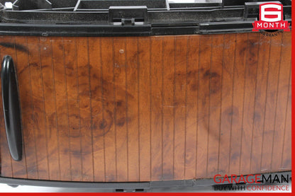 06-11 Mercedes W219 CLS500 Rear Center Console Storage Armrest Arm Rest Wood