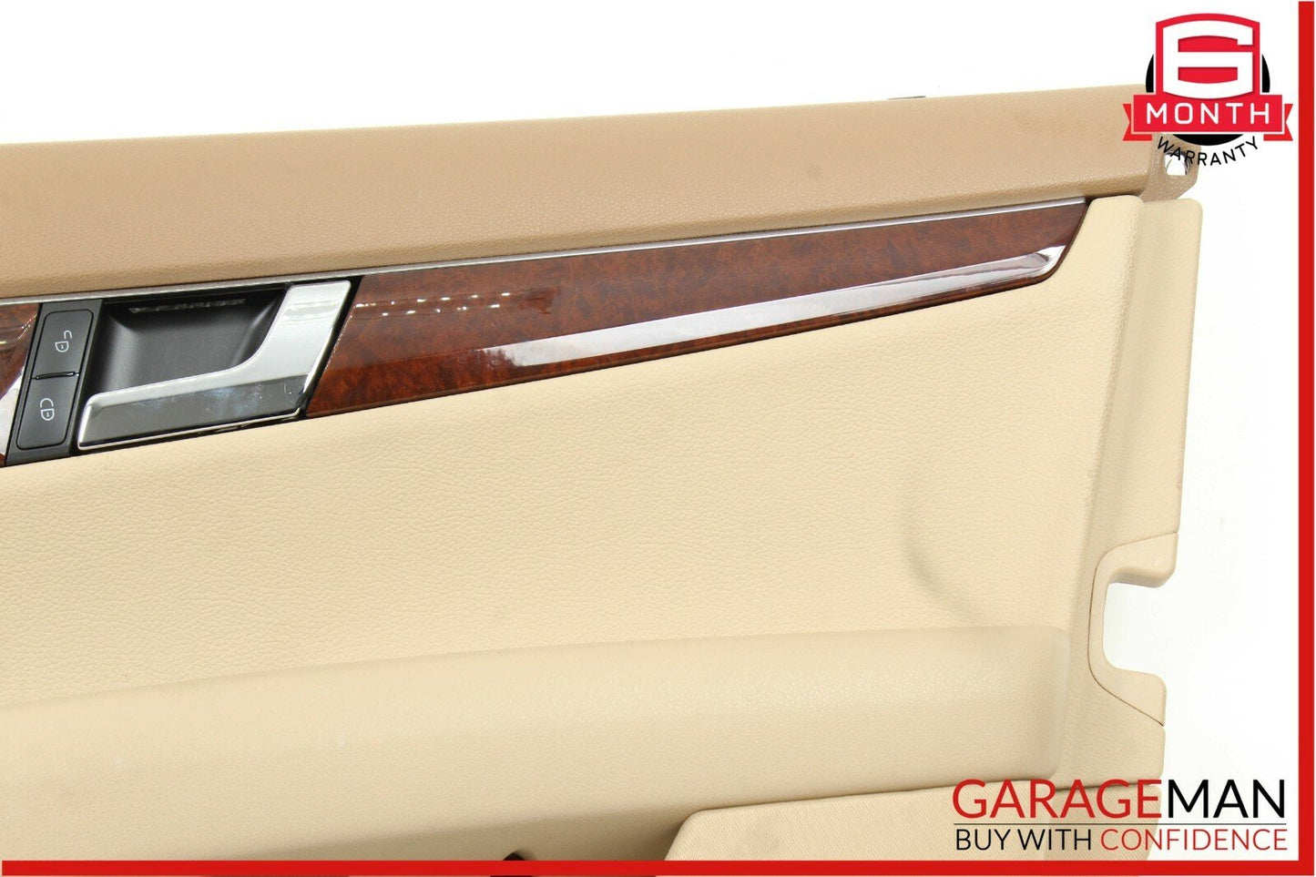 08-14 Mercedes W204 C250 C300 Front Right Side Interior Door Panel Trim Brown