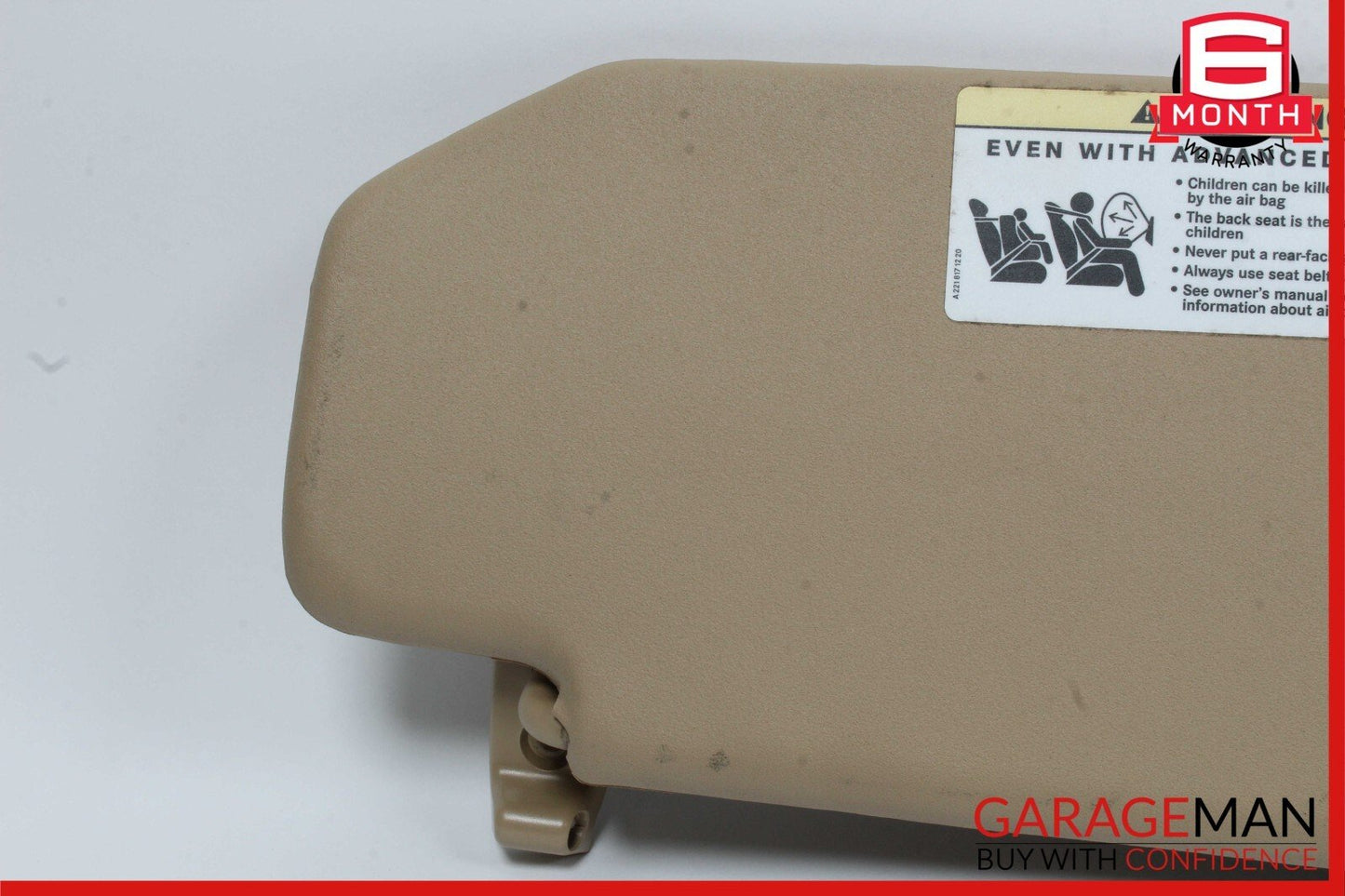 06-08 Mercedes W251 R350 Front Left Driver Sun Visor Sun Shade Cover Brown