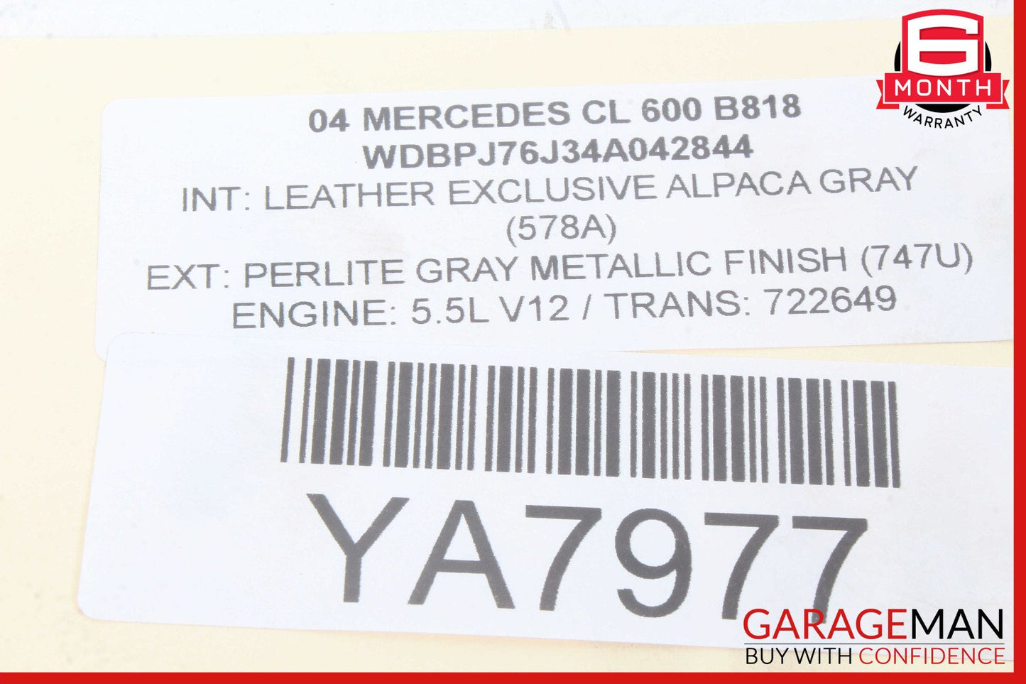 Mercedes W215 CL600 Base Rocker Panel Side Skirt Jack Cover Set of 4 Pc OEM