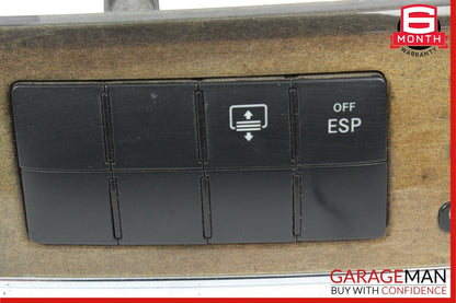 05-07 Mercedes C230 Dash Hazard Light Switch Door Lock Control Module Walnut OEM