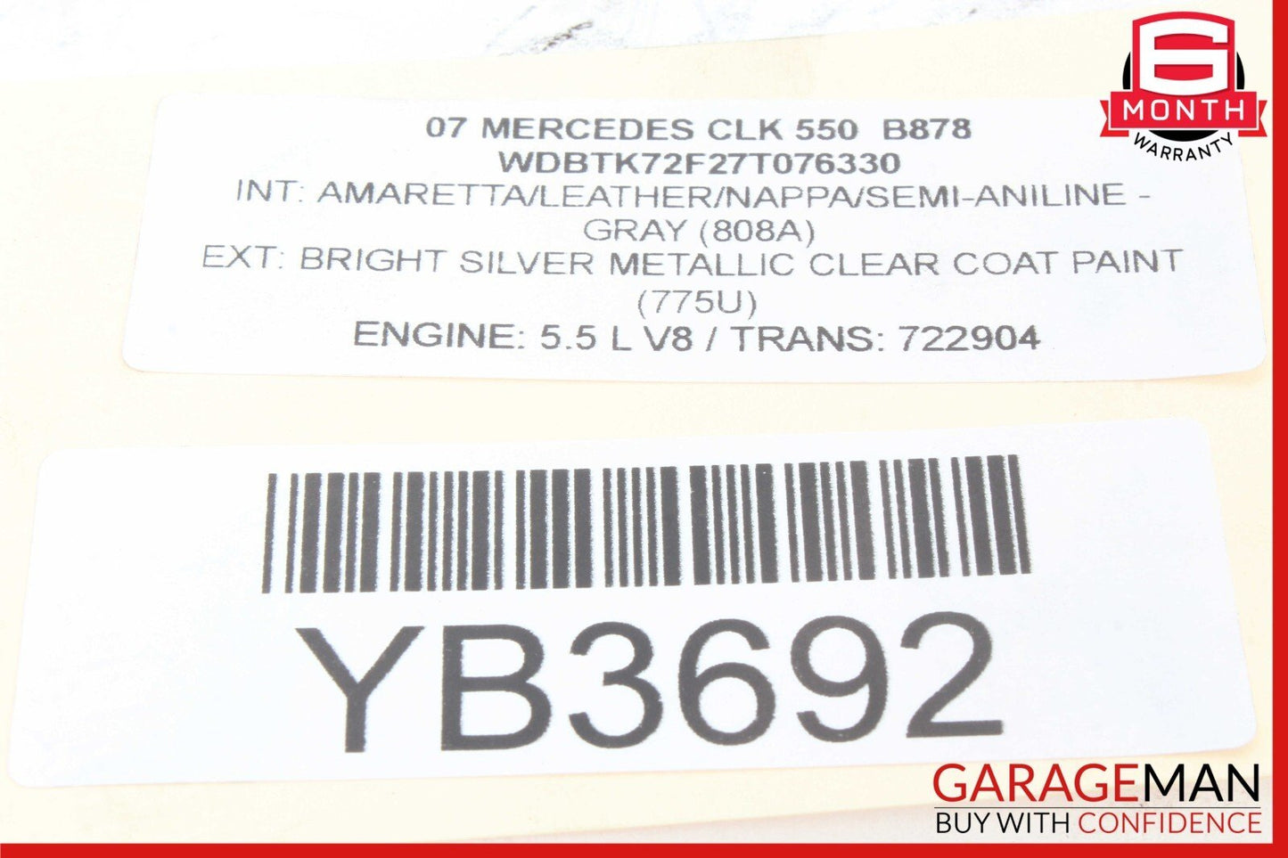 03-09 Mercedes W209 CLK550 Rear Left & Right Shock Absorber Coil Spring Set OEM
