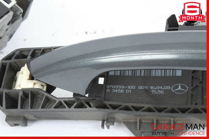 08-11 Mercedes W204 C350 Rear Right Door Lock Latch Actuator w/ Handle Grey