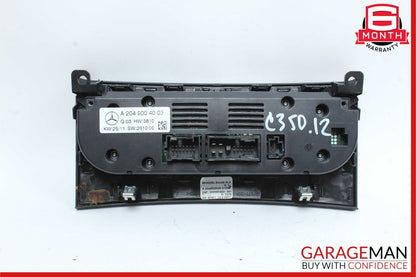 12-14 Mercedes C250 C350 AC A/C Climate Temperature Heater Switch Control Panel