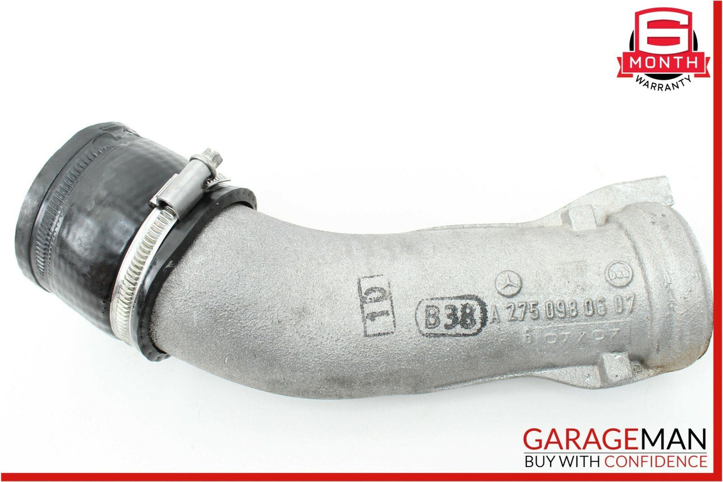 03-12 Mercedes W221 S600 CL65 AMG Turbocharger Hose Pipe Right 2750980607 OEM