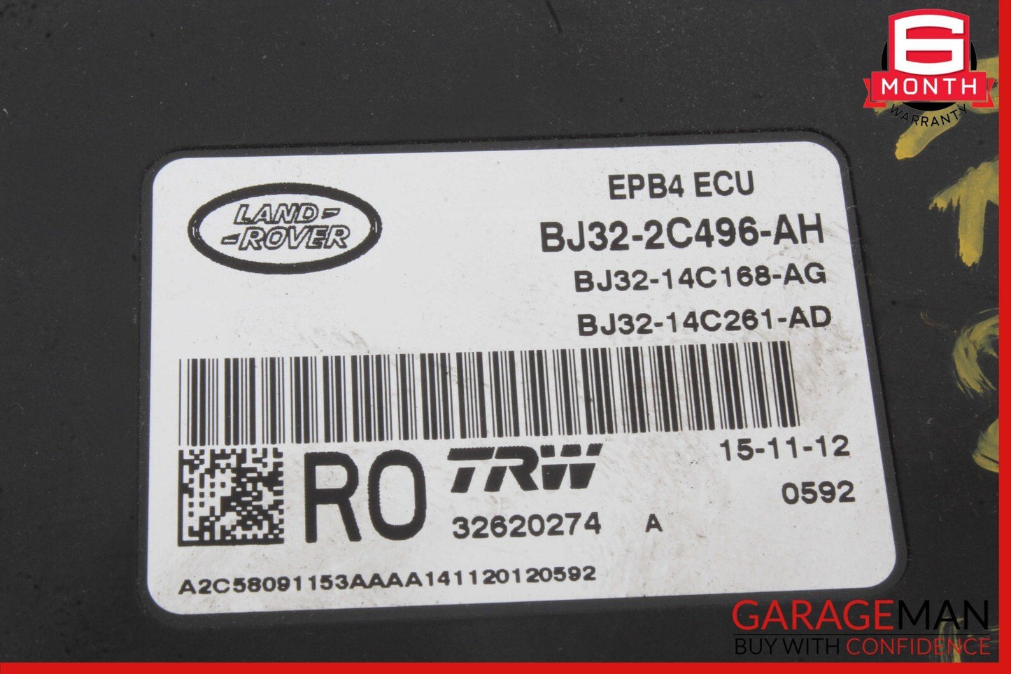 12-13 Range Rover Evoque L538 Parking Brake Control Module Unit BJ32-2C496-AH