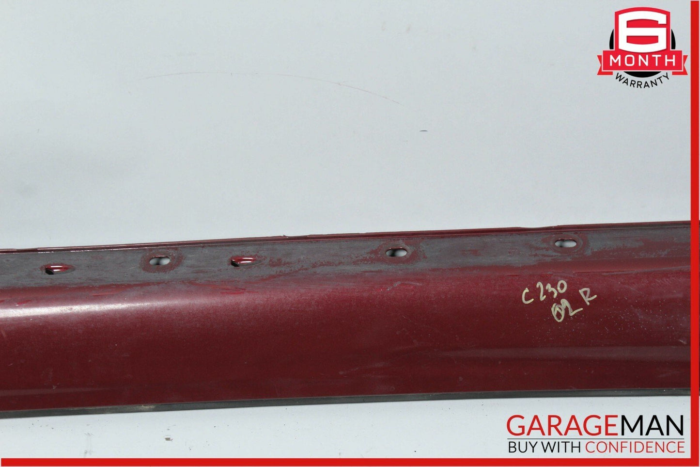 02-05 Mercedes W203 C230 Coupe Right Side Rocker Skirt Moulding Titanite Red OEM