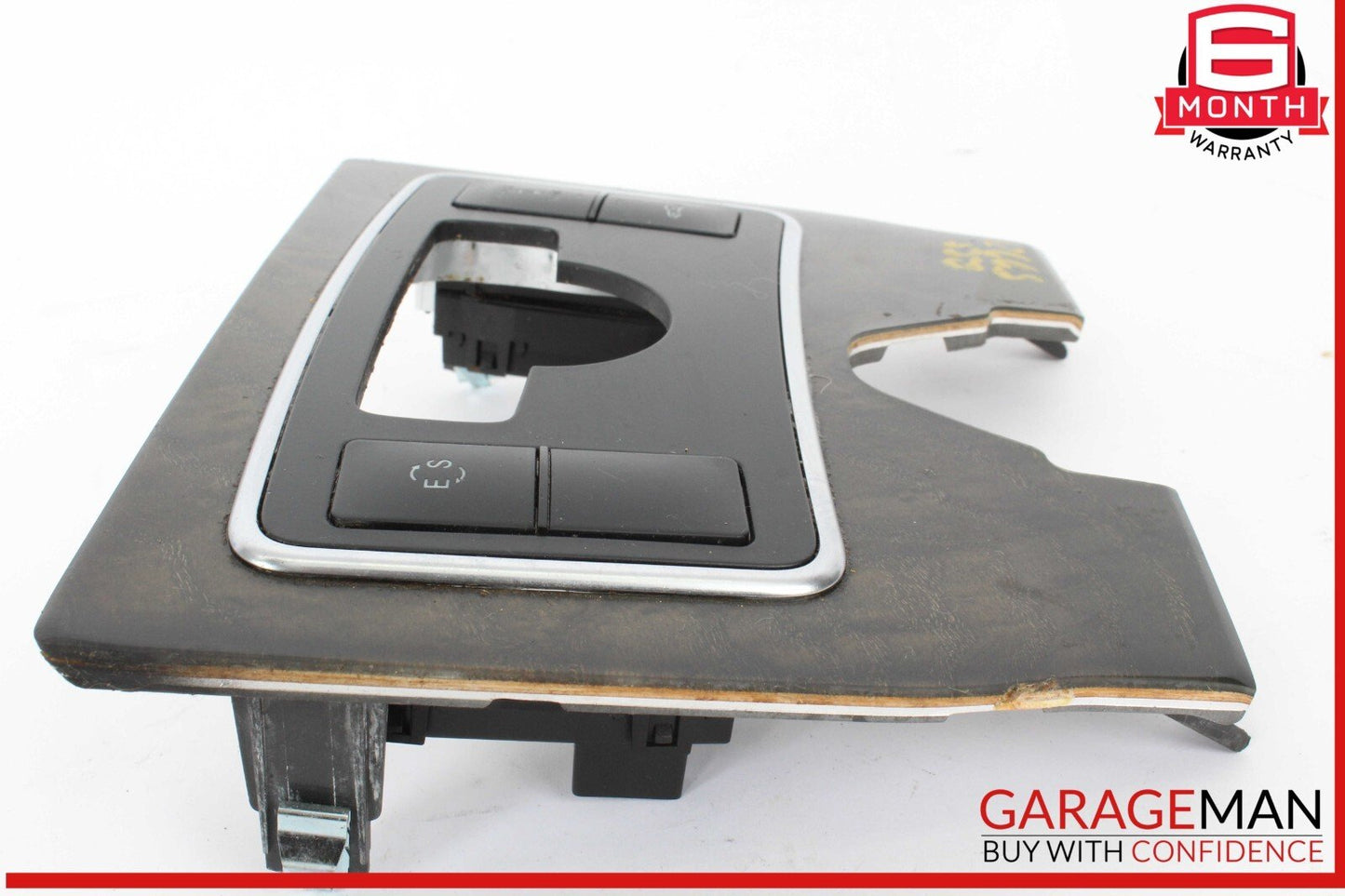 12-14 Mercedes W218 CLS550 Center Console Switch Trim Bezel Cover Wood OEM