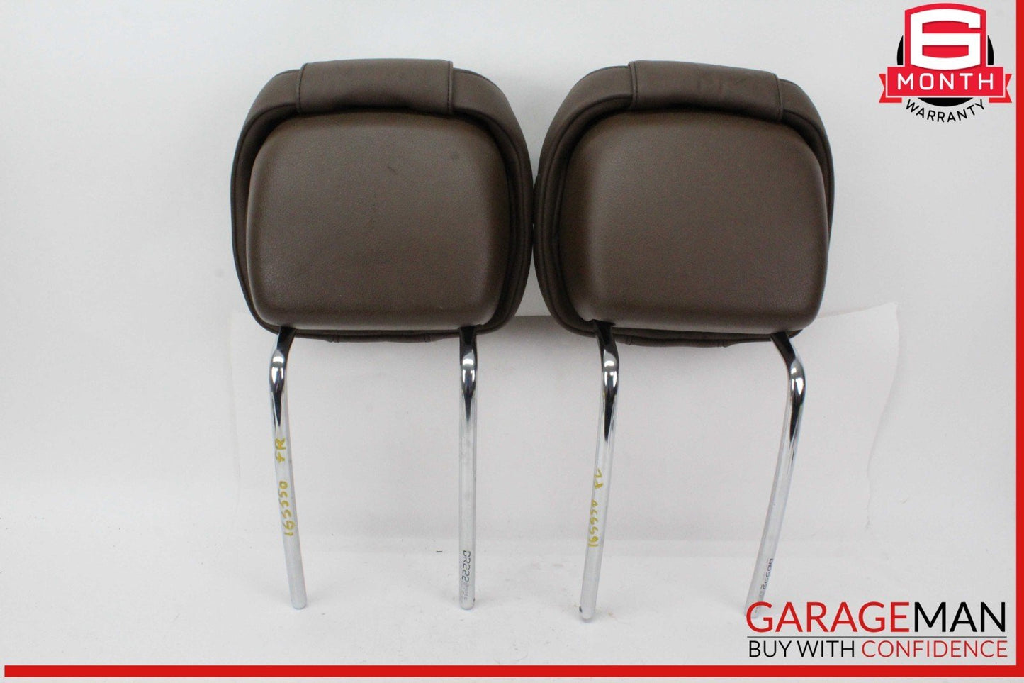 14-17 Mercedes W222 S550 Front Left and Right Side Head Rest Headrest Brown OEM