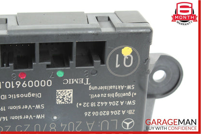 08-14 Mercedes W204 C300 Rear Right Passenger Side Door Controller Module Unit