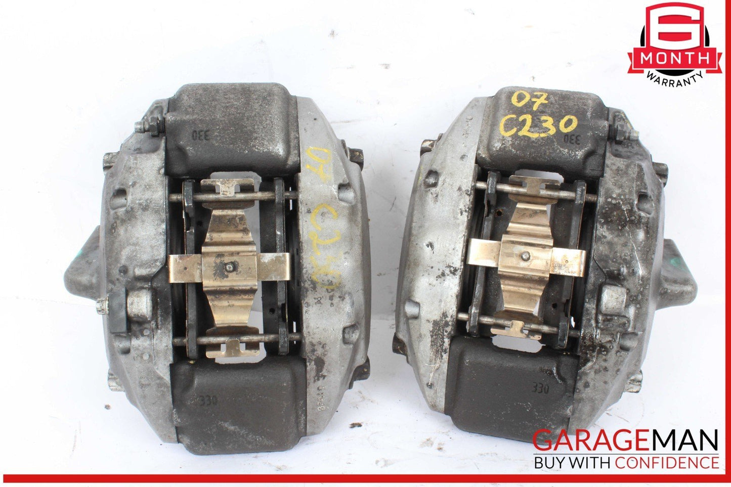 05-07 Mercedes W203 C230 Front & Rear Side Brake Caliper Calipers Set of 4 OEM
