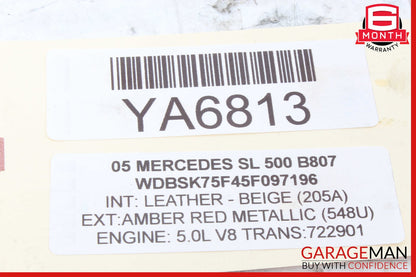 03-06 Mercedes R230 SL500 Left Convertible Top Latch Catch Lock OEM