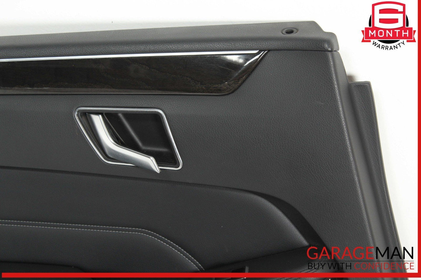 14-16 Mercedes W212 E350 E550 Rear Left Interior Door Panel Leather Black OEM