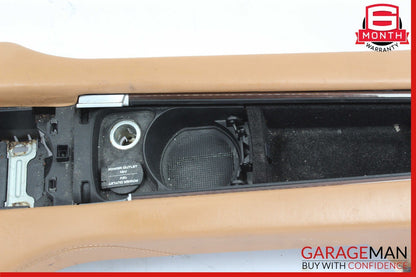 10-15 Porsche Panamera 970 Rear Center Console Trim Compartment Brown OEM