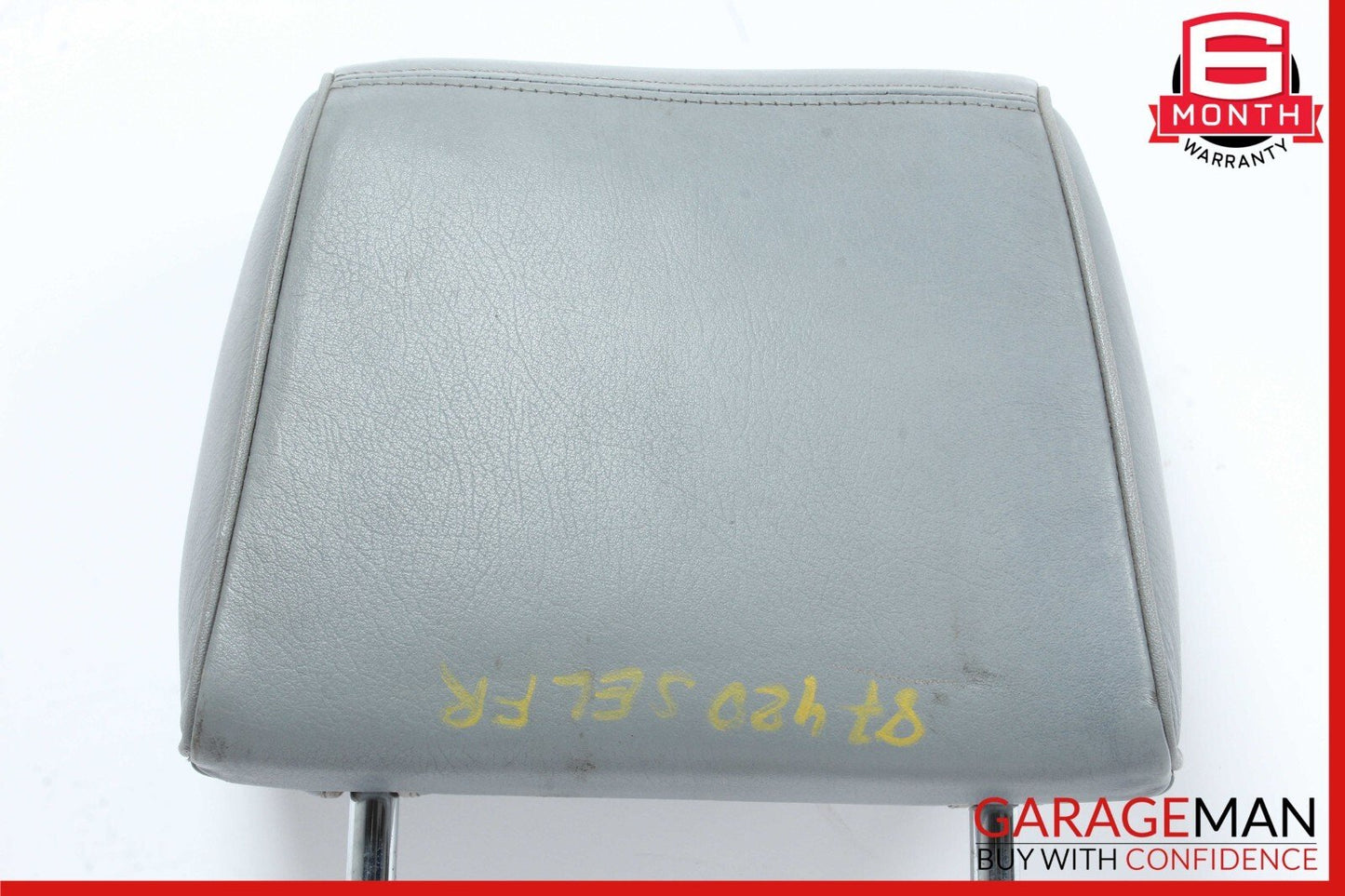 79-91 Mercedes W126 420SEL Front Left / Right Side Seat Headrest Head Rest Gray