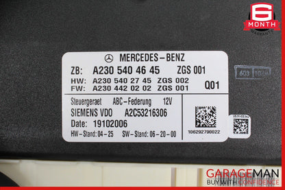 07-08 Mercedes R230 SL550 SL55 AMG ABC Suspension Active Body Control Module OEM