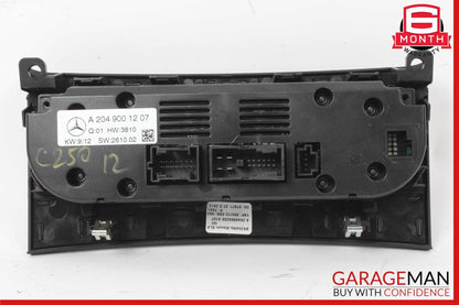 12-14 Mercedes W204 C250 AC A/C Heater Climate Control Switch Trim Assembly OEM