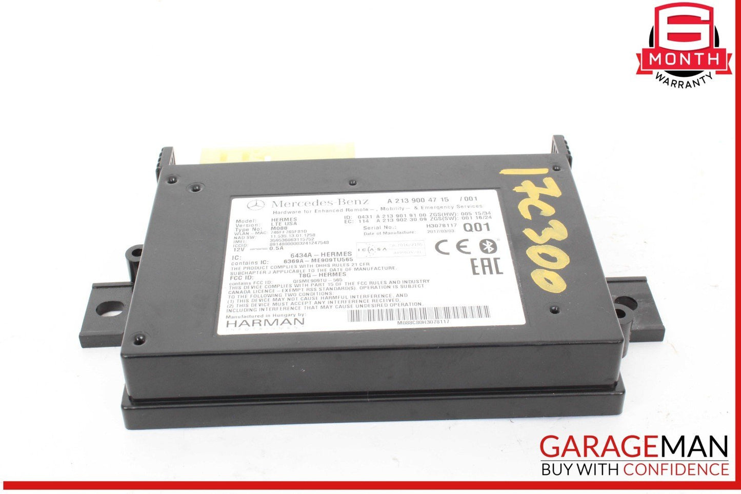 12-23 Mercedes W205 C300 GLC300 Communication Computer Control Module Unit OEM