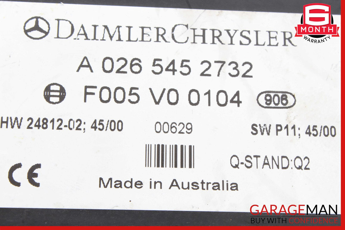 03-06 Mercedes R230 SL500 SL55 Diagnosis System Module 0265452732 OEM