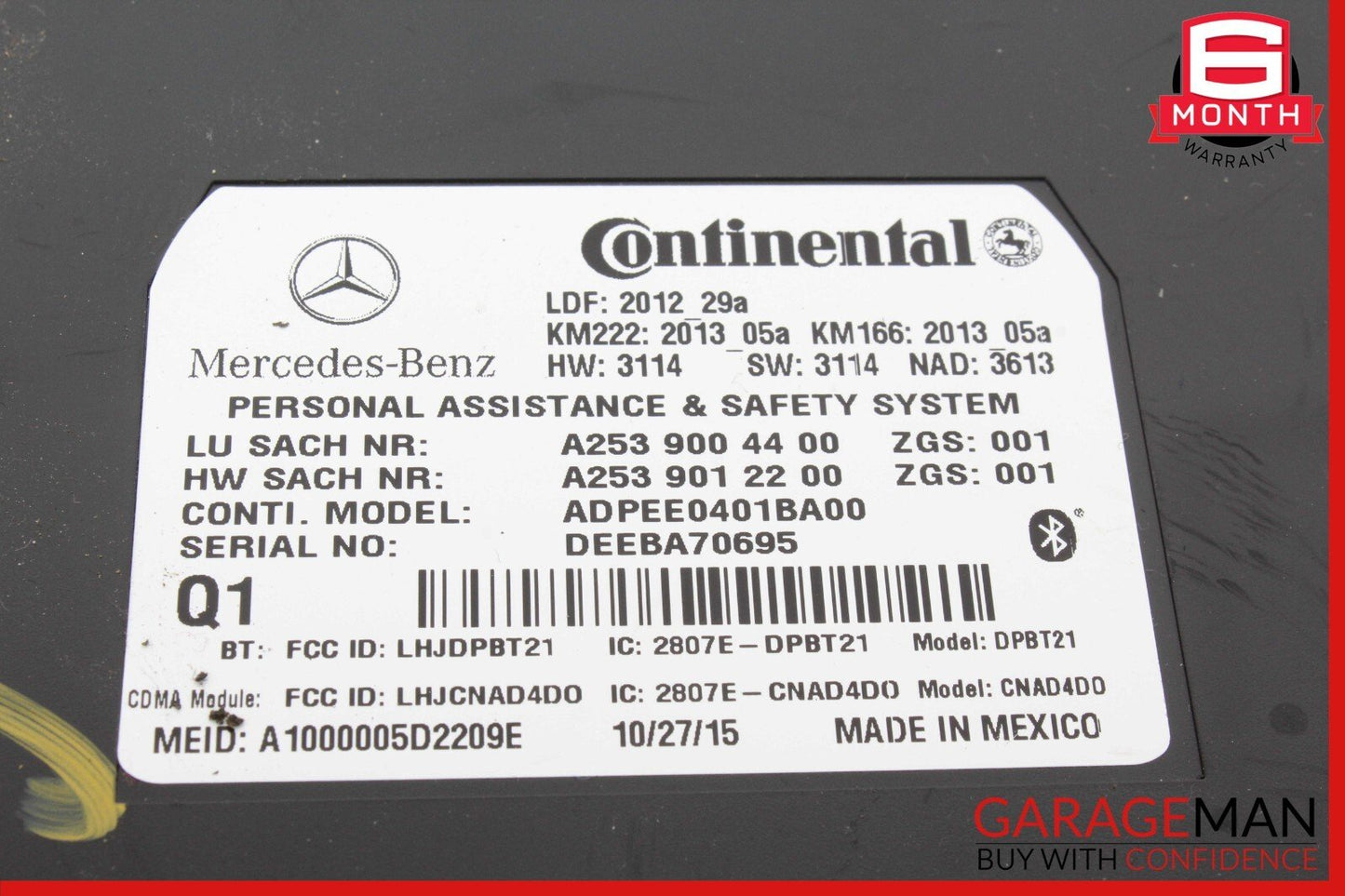 10-20 Mercedes W205 C300 C400 GLA250 SL400 Communication Control Module