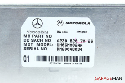 07-09 Mercedes W164 ML63 SL550 Voice Phone Telephone Communication Module Q1 OEM