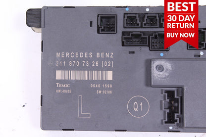 07-09 Mercedes W211 E350 E550 Front Left Driver Side Door Control Module A73 OEM