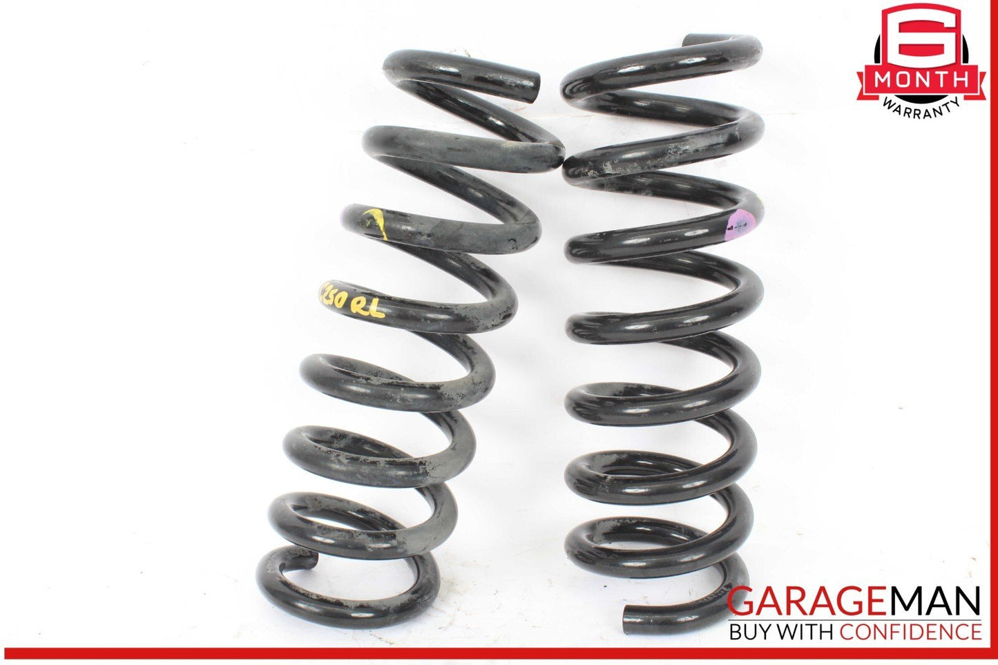 08-14 Mercedes W204 C250 Rear Right and Left Suspension Coil Spring Set OEM