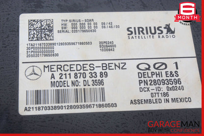 03-08 Mercedes W211 E320 GL450 Sirius Satellite Radio Receiver 1698270162 OEM