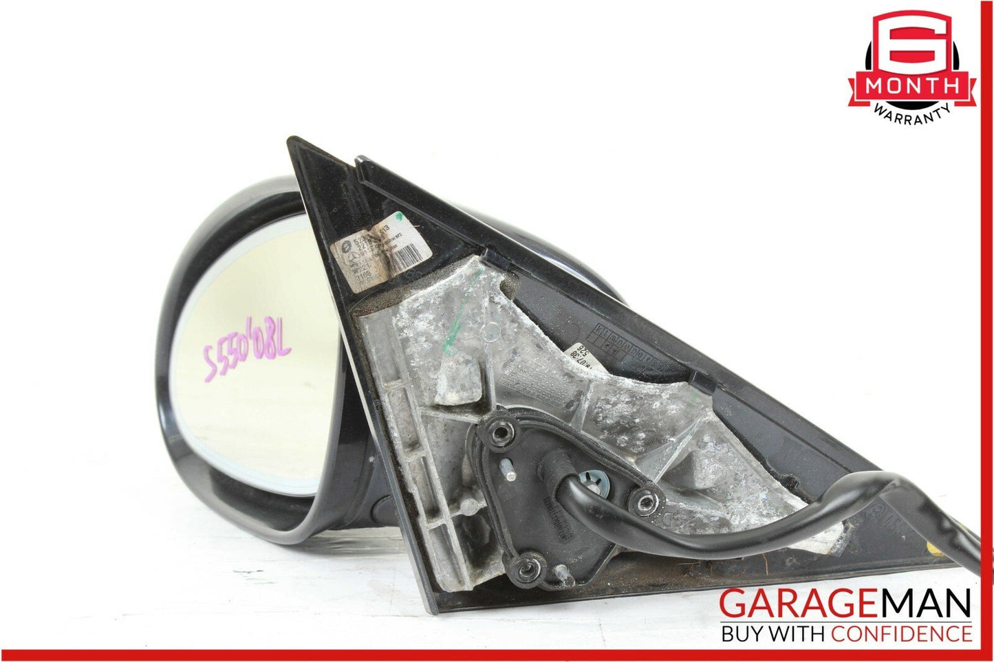 07-09 Mercedes W221 S550 Front Left Side Mirror Door Rear View Black