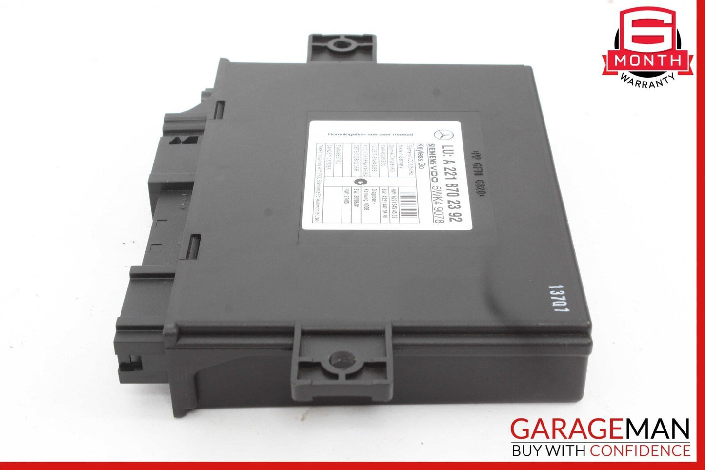 07-10 Mercedes W221 S550 CL550 S400 S600 Keyless Go Control Module Unit OEM
