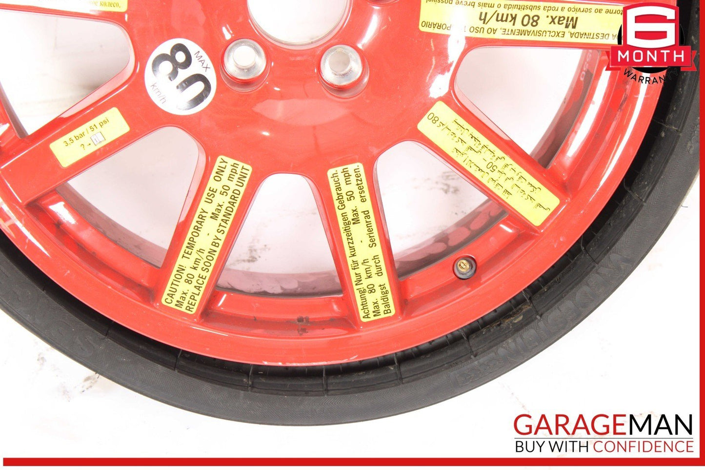 15-24 Porsche Macan 95B Turbo Emergency Spare Tire Wheel Donut Rim 18 18" OEM