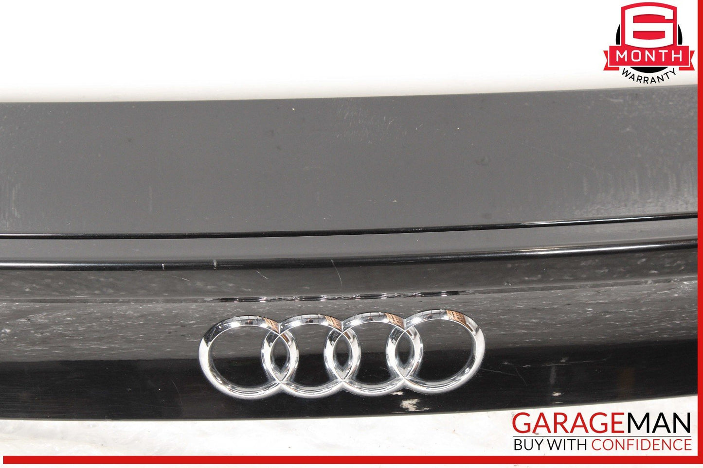 12-18 Audi A7 Rear Trunk Lid Tailgate Spoiler Panel Spoiler Mount Black OEM
