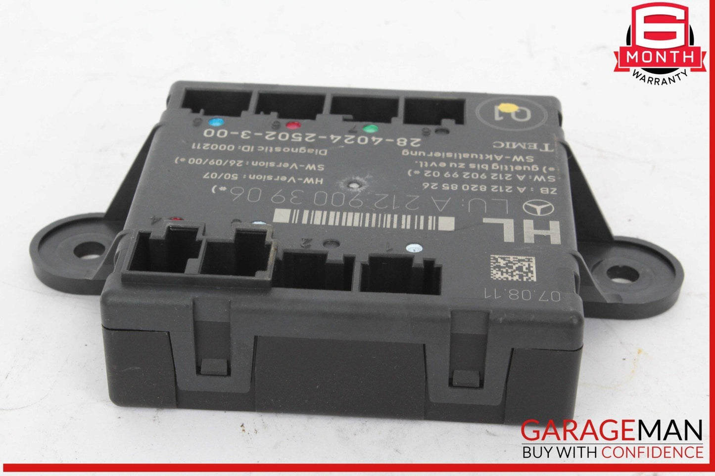 08-18 Mercedes W204 C250 C300 Rear Left Driver Side Door Control Module OEM