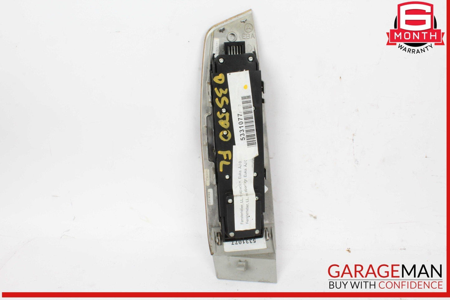 03-06 Mercedes W220 S500 Front Left Driver Side Master Window Switch Trim Wood
