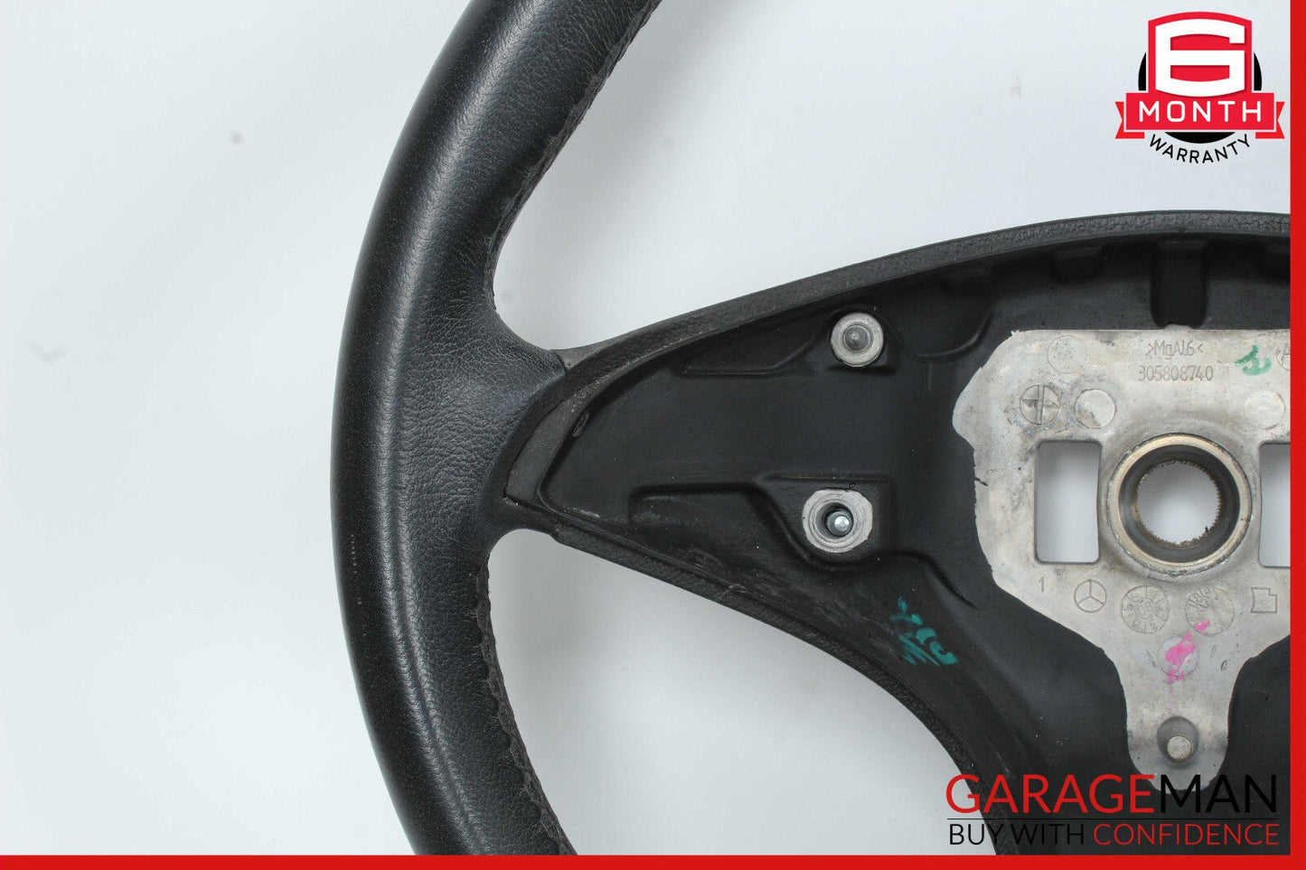 08-12 Mercedes W204 C250 C280 C300 3 Spoke Steering Wheel 2044601203 Black OEM