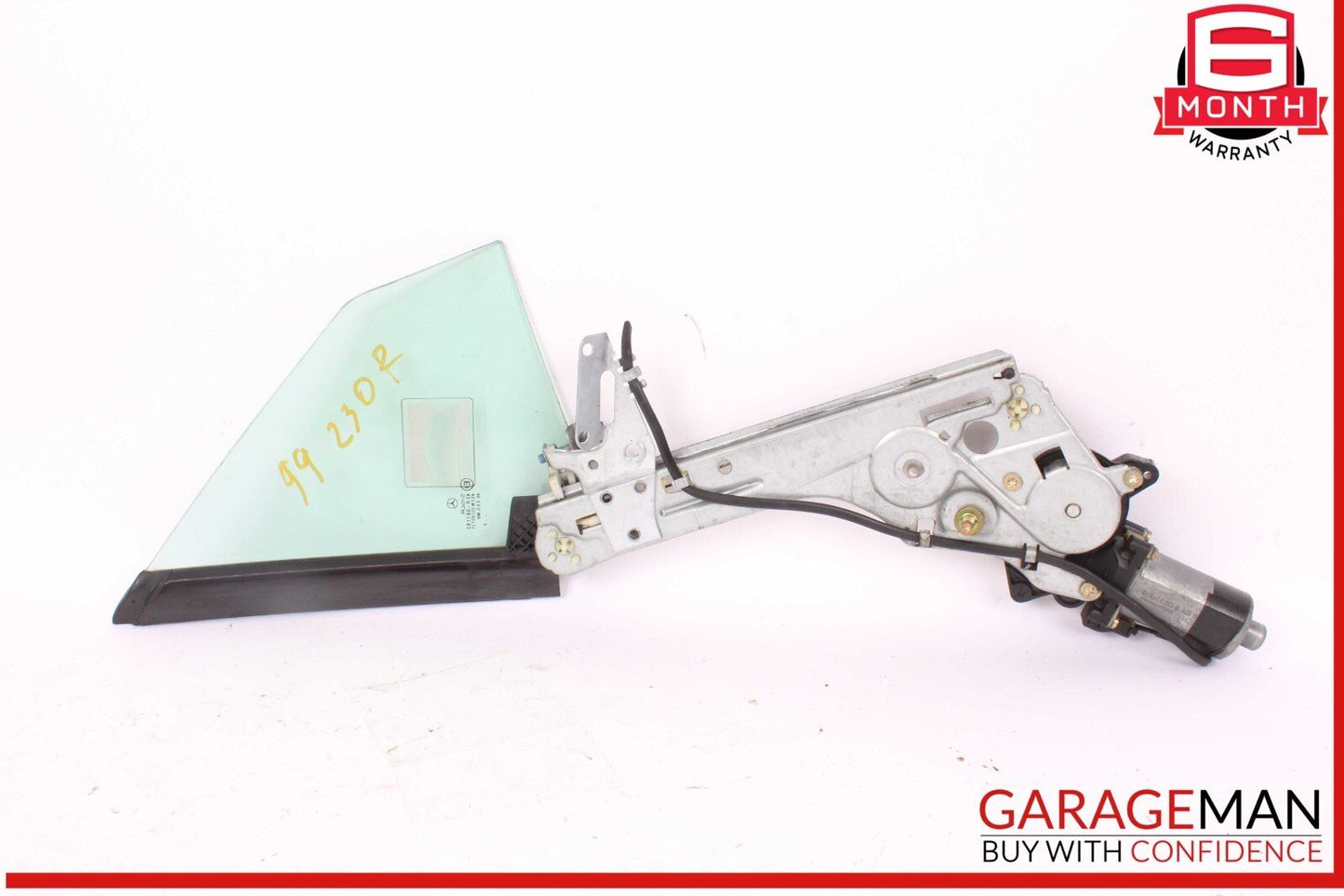 97-04 Mercedes R170 SLK230 Rear Right Side Quarter Window Glass w/ Motor OEM