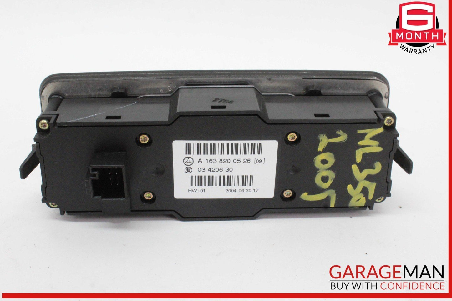 98-05 Mercedes W163 ML350 Rear Climate Power Window Control Switch OEM