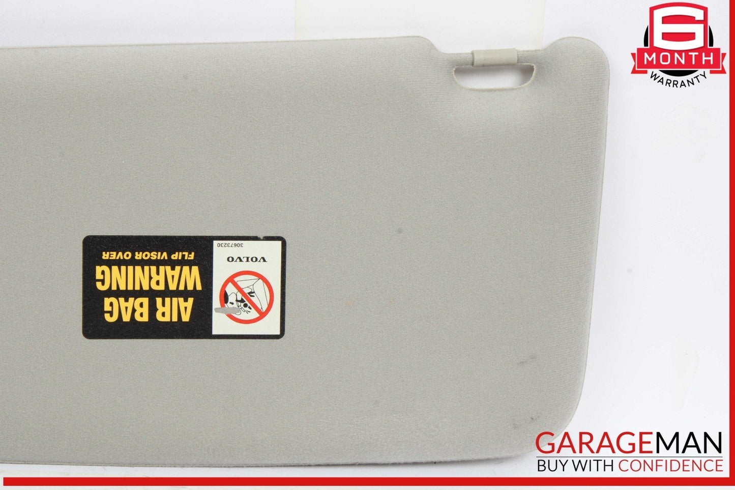 05-09 Volvo S60 Front Right Passenger Side Sun Visor Gray OEM