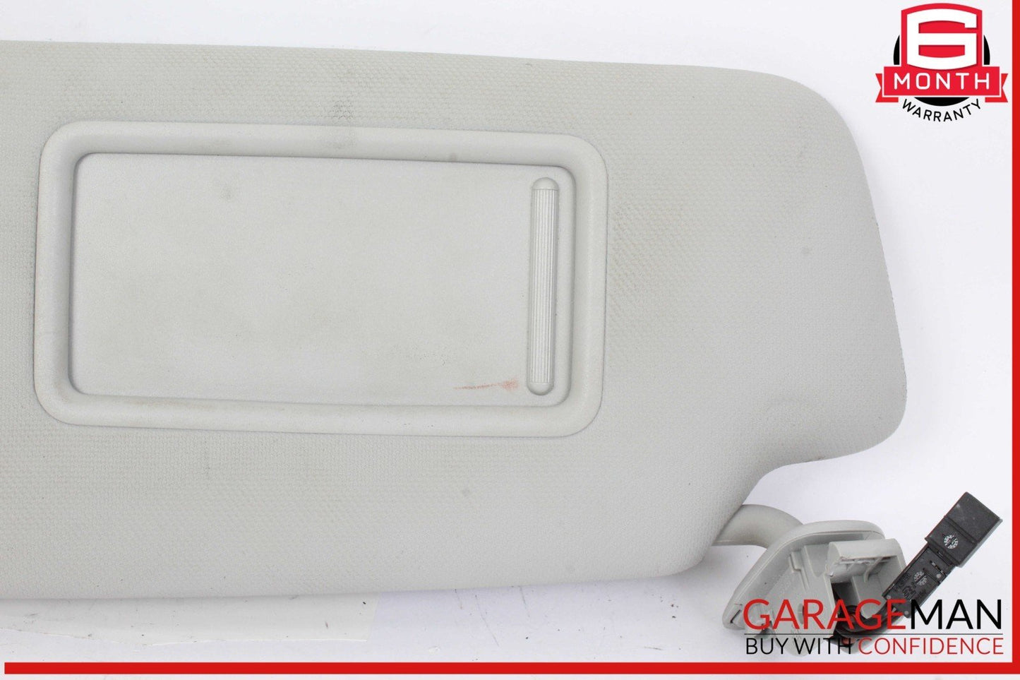 09-16 Audi A4 Front Left Driver Side Sun Visor Sunvisor Gray 8U0857551F OEM